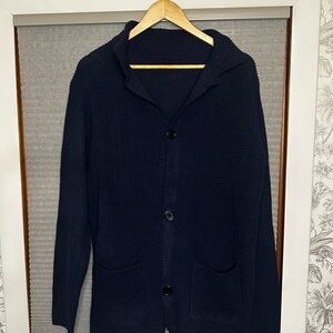 Not Your Grandpas Knit Cardigan- Navy Blue. Brand/Size Unknown